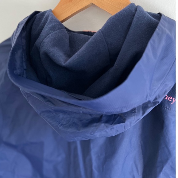 Vineyard Vines Stow & Go Raincoat Blue Pink Hood XS - Picture 9 of 12